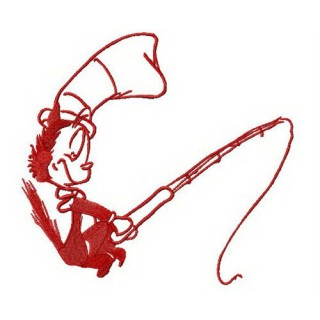 Cat in the Hat's hobby embroidery design - Embroidery Design