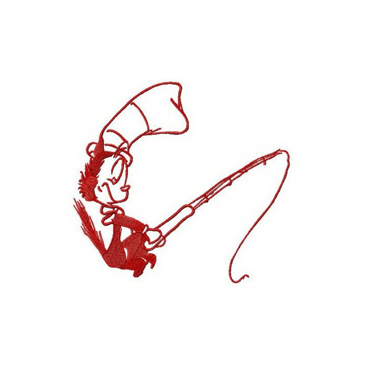 Cat in the Hat's hobby embroidery design - Embroidery Design