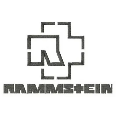 Rammstein alternative logo embroidery design preview showcasing detailed stitching patterns for music lovers.