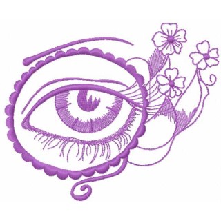 Violet eye embroidery design - Embroidery Design