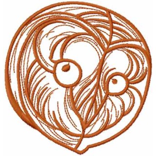 Owl head embroidery design - Embroidery Design