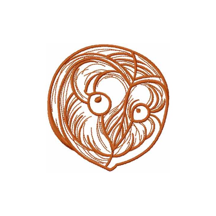 Owl head embroidery design - Embroidery Design