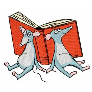 Two readers embroidery design - Embroidery Design