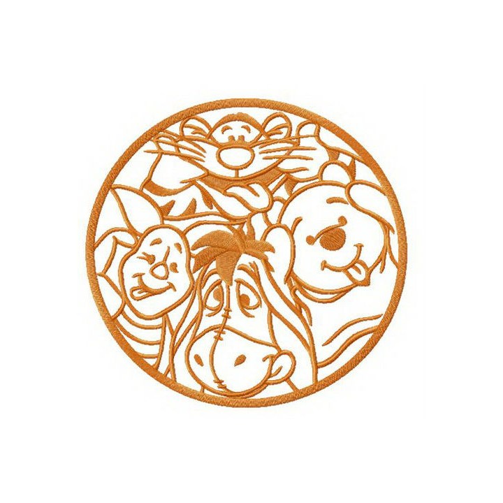 Christopher Robin's friends embroidery design - Embroidery Design