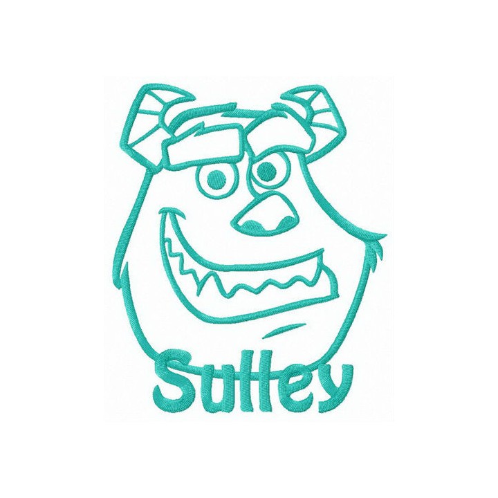Monster Sulley embroidery design - Embroidery Design