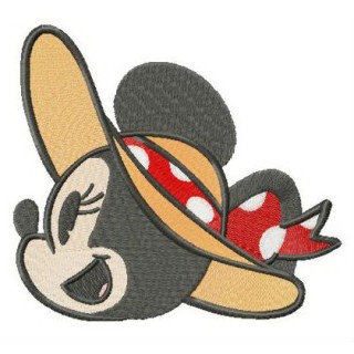 Minnie's straw hat embroidery design - Embroidery Design