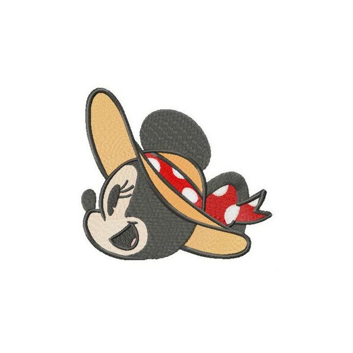 Minnie's straw hat embroidery design - Embroidery Design