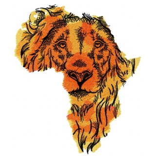 African lion embroidery design - Embroidery Design