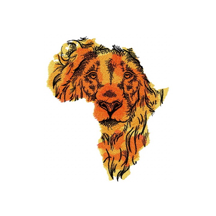 African lion embroidery design - Embroidery Design