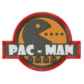Pac-Man badge embroidery design - Embroidery Design