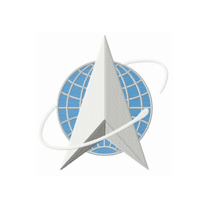 United States Space Force alternative logo embroidery design - Embroidery Design
