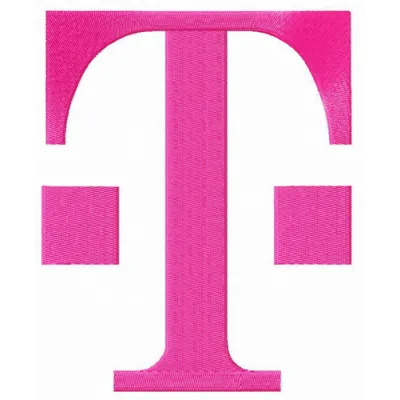 Embroidery design of an alternative T-Mobile logo, showcasing intricate stitching patterns for creative projects.