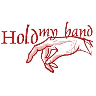 Hold my hand embroidery design - Embroidery Design