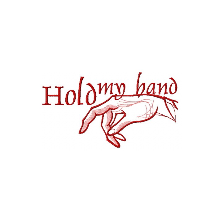 Hold my hand embroidery design - Embroidery Design
