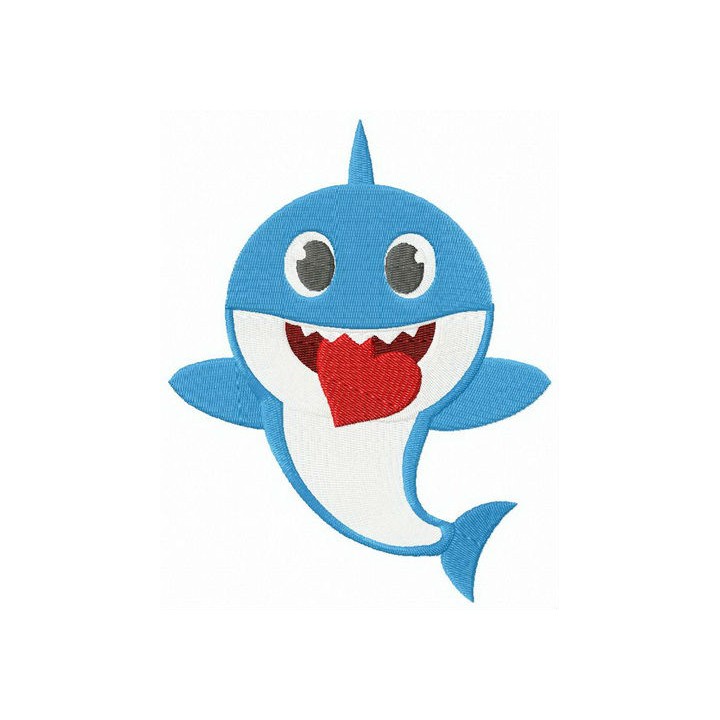 Daddy shark embroidery design - Embroidery Design