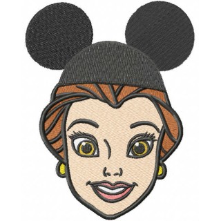 Belle Mickey team embroidery design - Embroidery Design