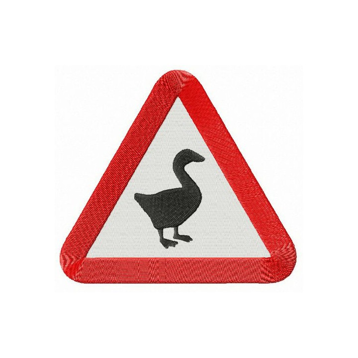 Untitled Goose Game alternative logo embroidery design - Embroidery Design