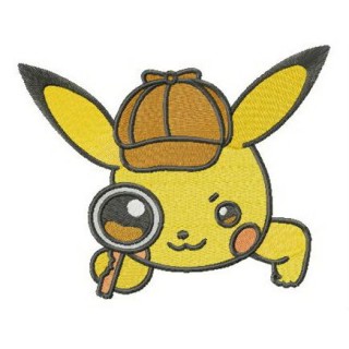 Pikachu Holmes embroidery design - Embroidery Design