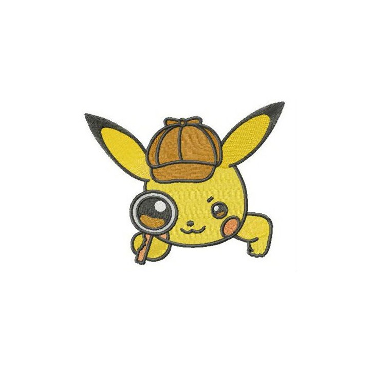 Pikachu Holmes embroidery design - Embroidery Design