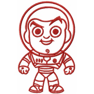 Red chibi Buzz embroidery design - Embroidery Design