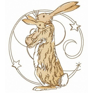Bunnies hug embroidery design - Embroidery Design