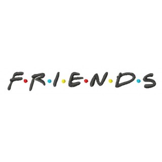 Friends logo embroidery design - Embroidery Design