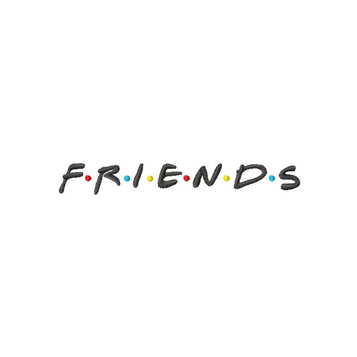 Friends logo embroidery design - Embroidery Design