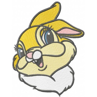 Funny miss bunny embroidery design - Embroidery Design