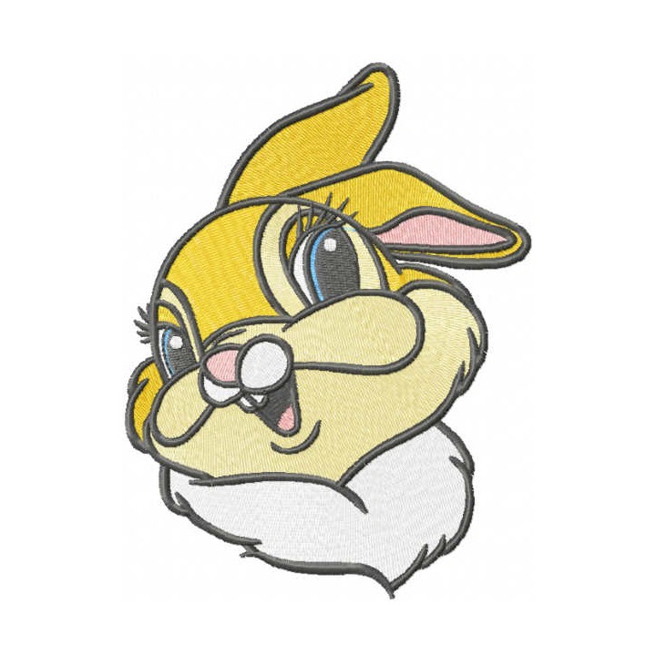 Funny miss bunny embroidery design - Embroidery Design