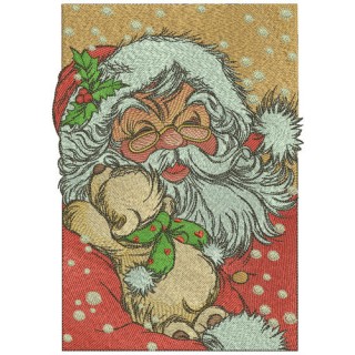 Old kind Santa embroidery design - Embroidery Design