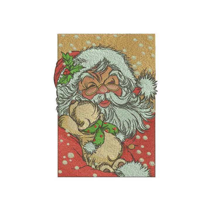 Old kind Santa embroidery design - Embroidery Design