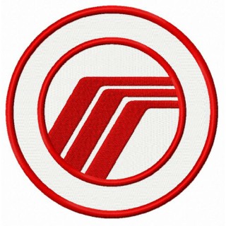 Ford Mercury round logo embroidery design - Embroidery Design