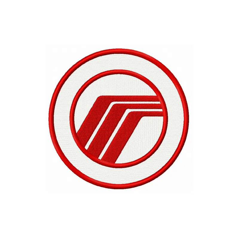 Ford Mercury round logo embroidery design showcasing detailed stitching patterns for your creative projects.