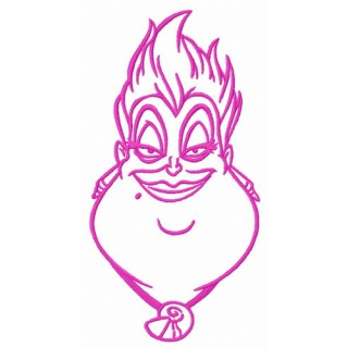 Sea witch Ursula embroidery design - Embroidery Design