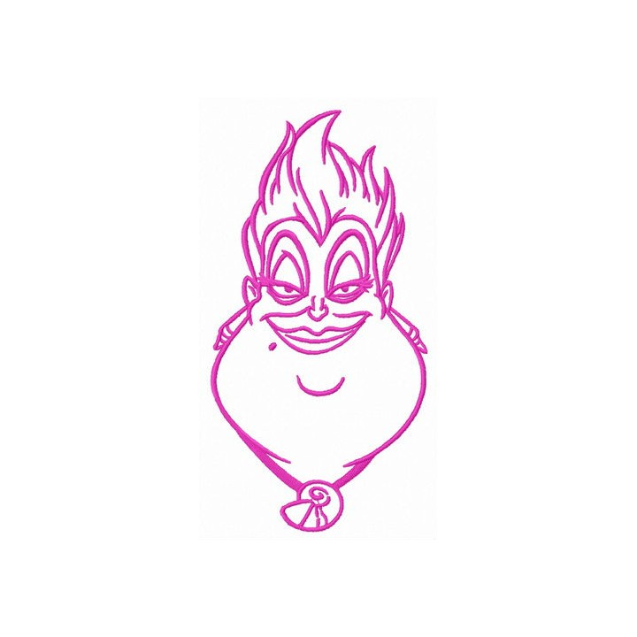 Sea witch Ursula embroidery design - Embroidery Design