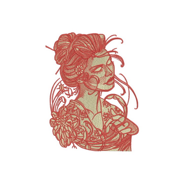 Hot midday embroidery design - Embroidery Design