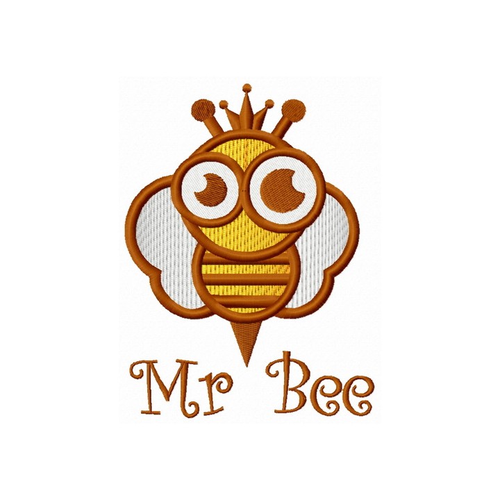 Mr Bee embroidery design - Embroidery Design