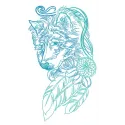 Wolf spirit 7 embroidery design showcasing a majestic wolf motif, ideal for stitching on apparel and accessories.