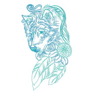 Wolf spirit 7 embroidery design - Embroidery Design