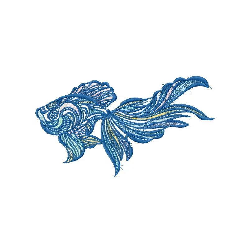 Preview of Mosaic Fish 6 embroidery design showcasing intricate sea life motifs for creative stitching projects.