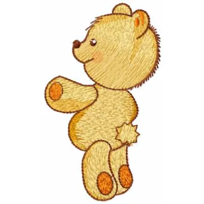 Take your teddy embroidery design featuring a cute teddy bear motif ideal for stitching on children's clothing and toys.