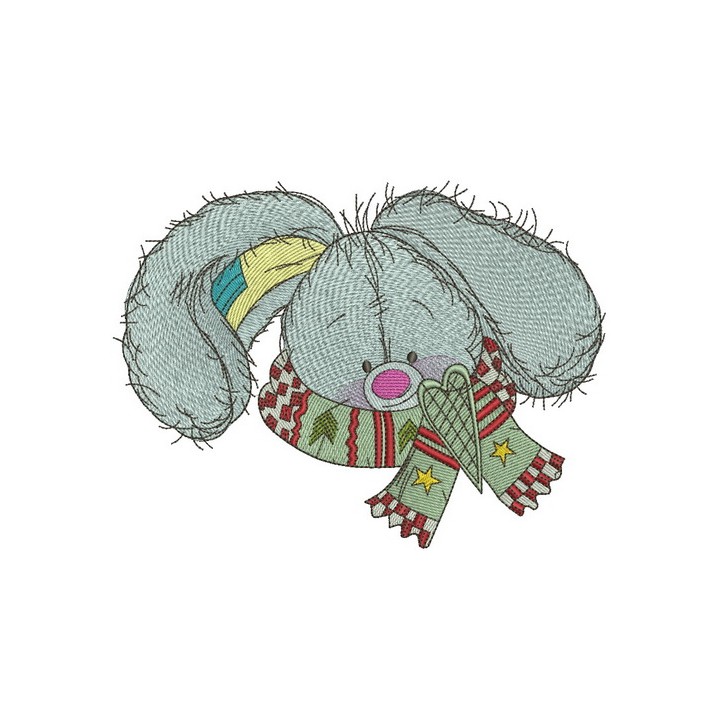 Stylish bunny 3 embroidery design - Embroidery Design
