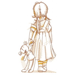 Walking away embroidery design - Embroidery Design