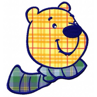 Polar white bear face applique 2 embroidery design - Embroidery Design