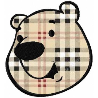 Polar bear face applique embroidery design - Embroidery Design