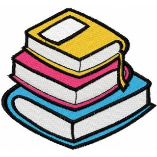 Books embroidery design - Embroidery Design