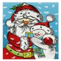 Santa and snowman embroidery design featuring festive motifs for holiday projects like t-shirts and towels.