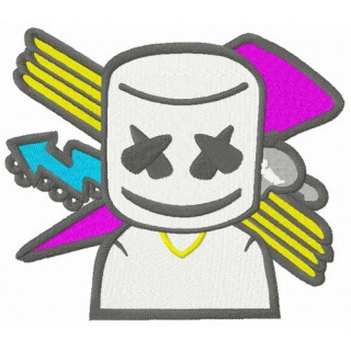 DJ Marshmello embroidery design - Embroidery Design