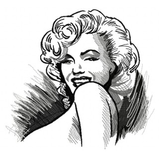 Coquette Marilyn embroidery design - Embroidery Design