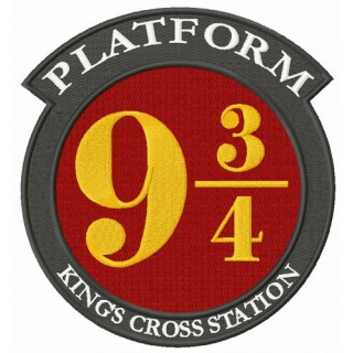 Platform 9¾ embroidery design - Embroidery Design